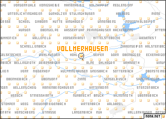 map of Vollmerhausen