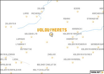 map of Volodymerets\