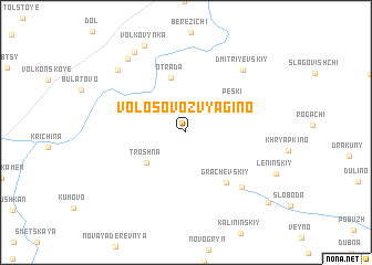 map of Volosovo-Zvyagino