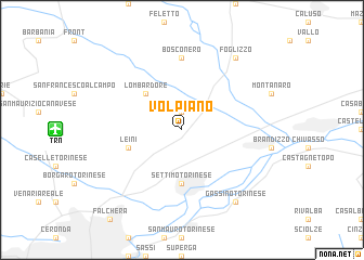 map of Volpiano