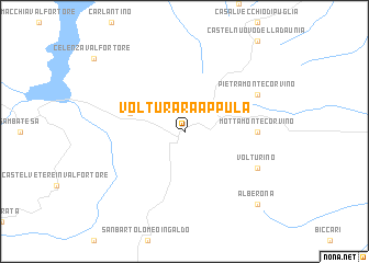 map of Volturara Appula