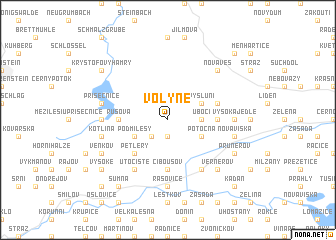 map of Volyně