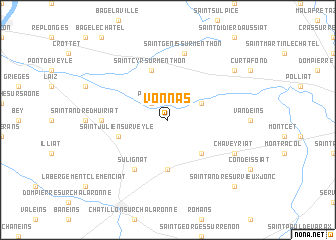 map of Vonnas