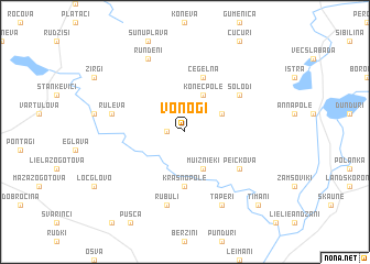 map of Vonogi