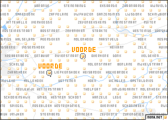 map of Voorde