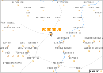 map of Voranava