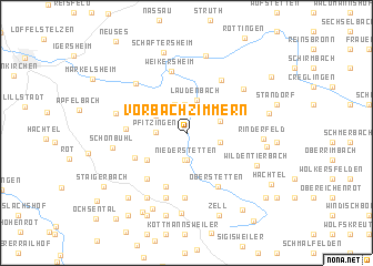 map of Vorbachzimmern