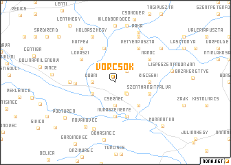 map of Vörcsök