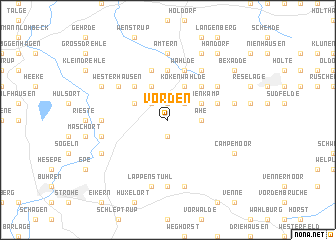 map of Vörden