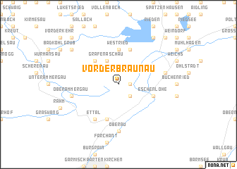 map of Vorderbraunau