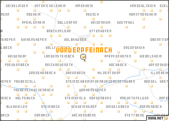 map of Vorderpfeinach