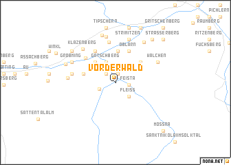 map of Vorderwald