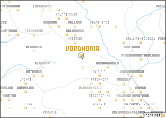 map of Vordhónia