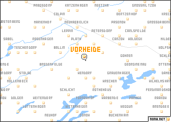 map of Vorheide