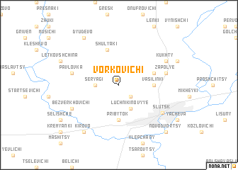 map of Vorkovichi