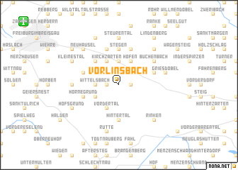 map of Vörlinsbach