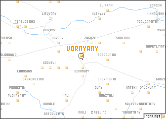 map of Vornyany