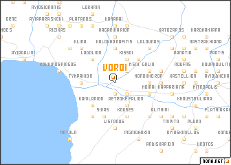 map of Vóroi