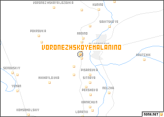 map of Voronezhskoye Malanino