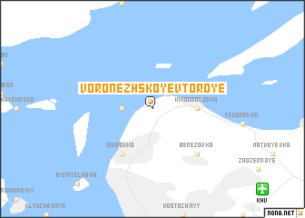 map of Voronezhskoye Vtoroye