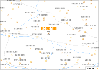 map of Voroniai