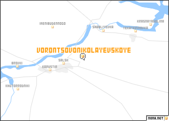 map of Vorontsovo-Nikolayevskoye