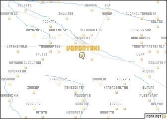 map of Voronyaki