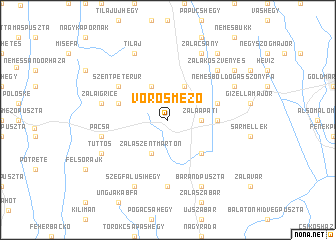 map of Vörösmező