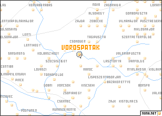 map of Vöröspatak