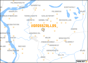 map of Vörösszállás