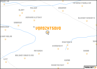 map of Vorozhtsovo