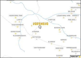 map of Vorshevo