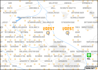 map of Vorst