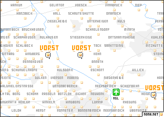 map of Vorst