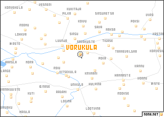 map of Võruküla