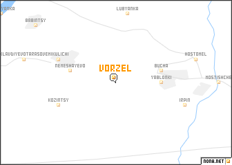 map of Vorzelʼ