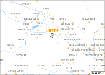 map of Vošče