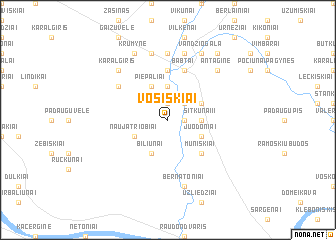 map of Vošiškiai