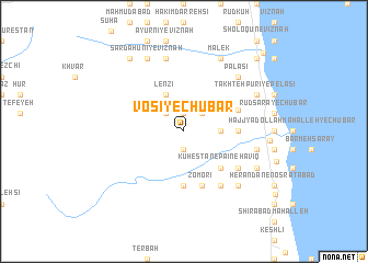 map of Vosī-ye Chūbar