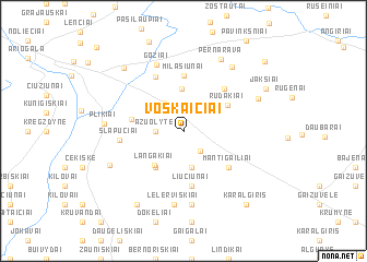 map of Voskaičiai