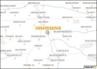 map of Voskresenka