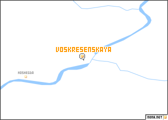 map of Voskresenskaya