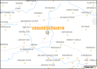 map of Voskresenskaya