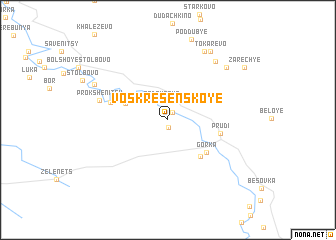 map of Voskresenskoye