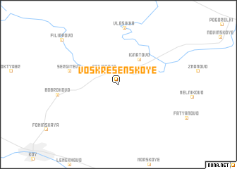 map of Voskresenskoye