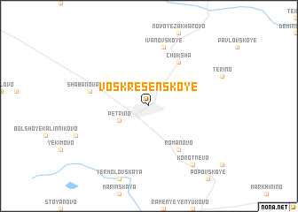 map of Voskresenskoye