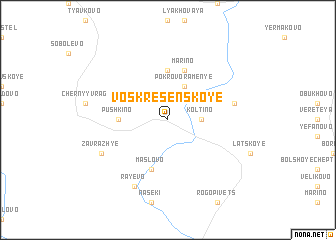 map of Voskresenskoye