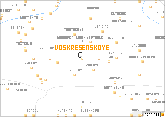 map of Voskresenskoye