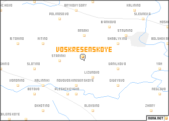 map of Voskresenskoye