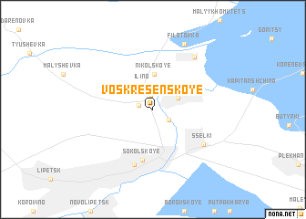 map of Voskresenskoye